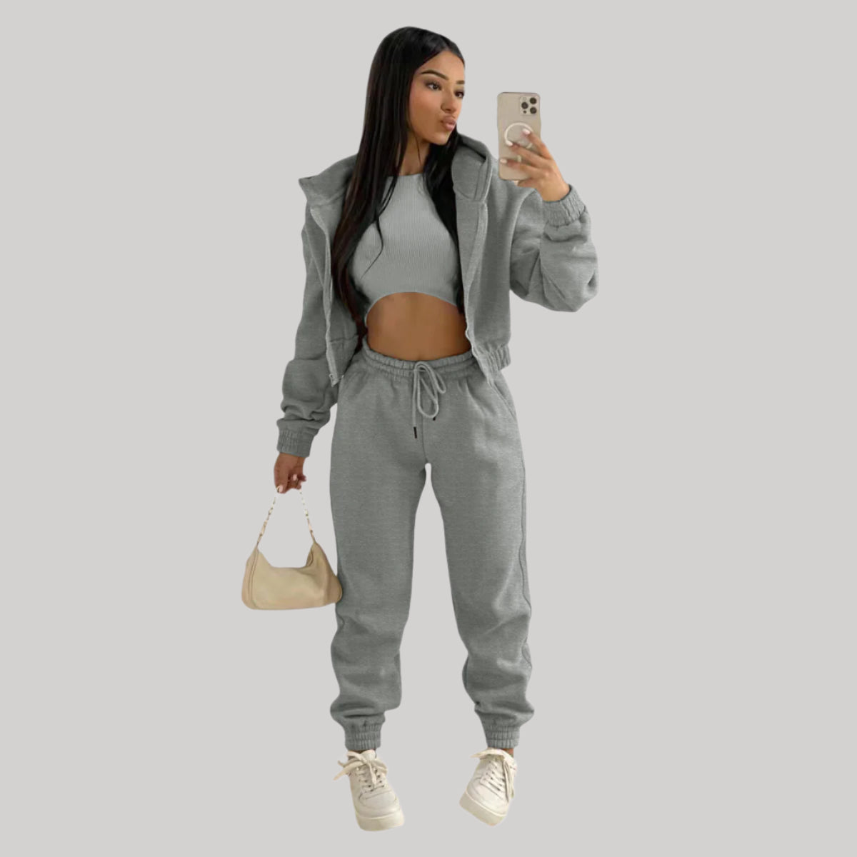 Women's Stylish Casual Tracksuit | 3 Piece Set