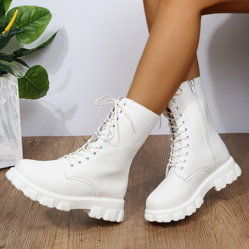 Women’s Platform Lace-Up Boots | Winter
