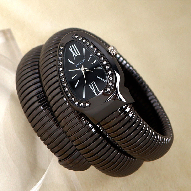 Eloura-Moda | Snake Watch with Quartz Movement and Personalized Bracelet