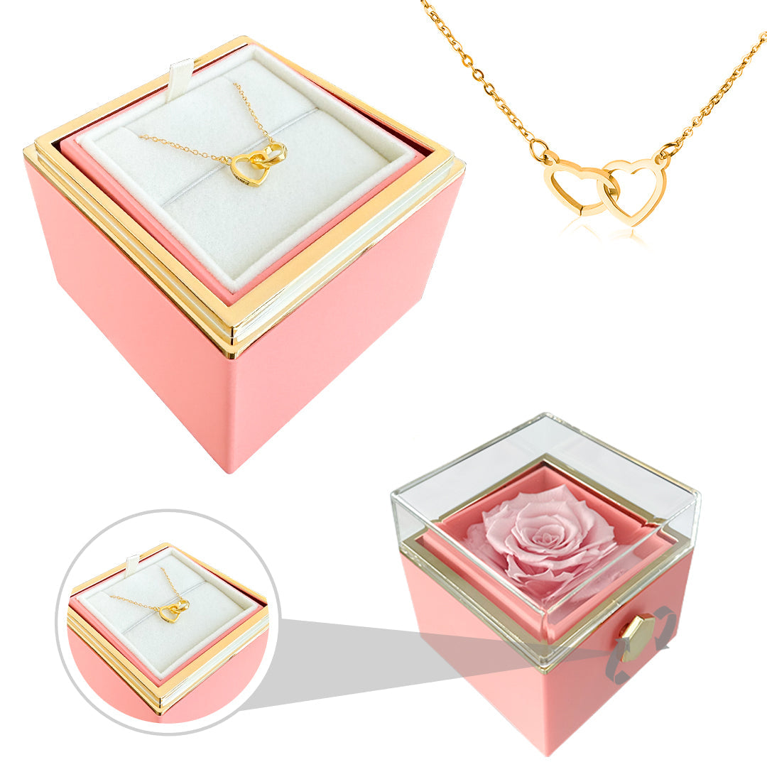 TrendAura | Eternal Rose with Hidden Love Necklace