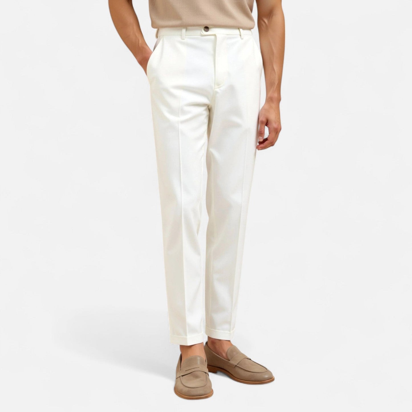 Ancienne Monde | Men's Straight Cut Chino Pants – Classic Leg Cotton Blend