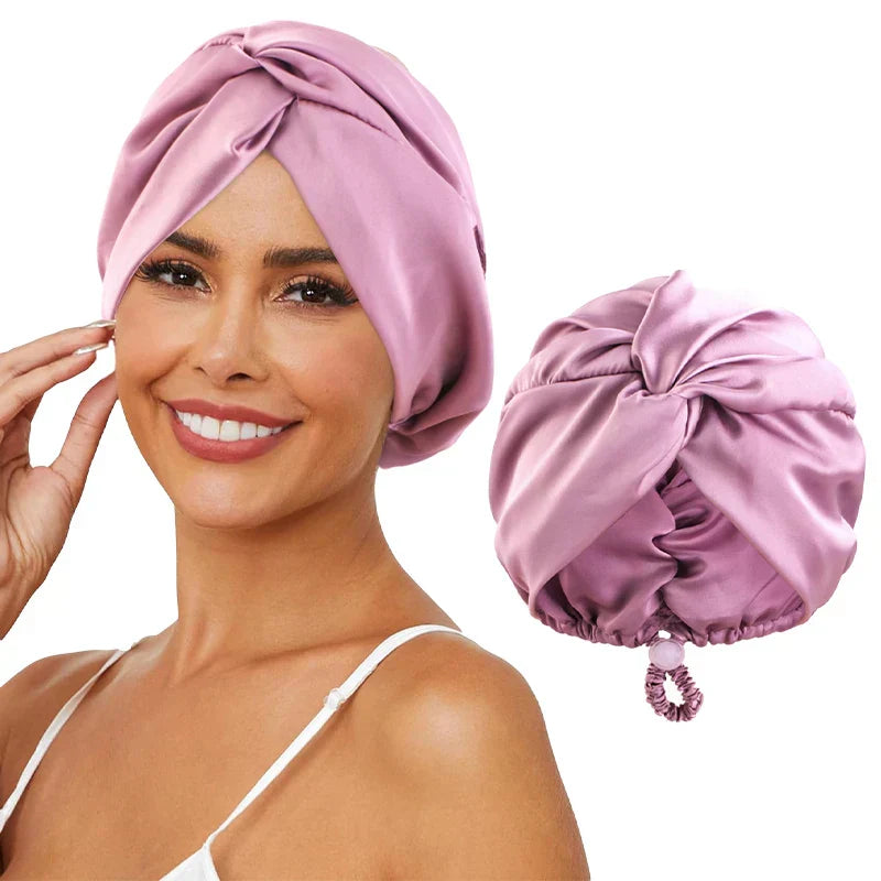 Adjustable silk turban for women - sleep and chemo cap