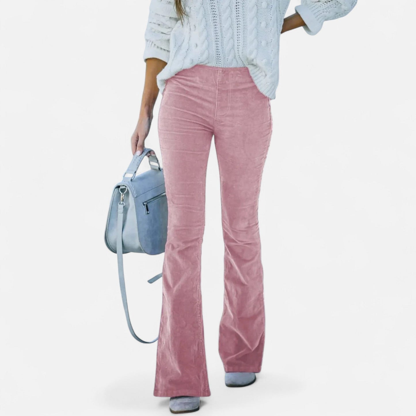 Ancient World | Women's High Waist Flared Pants – Timeless Style, Elegant Silhouette