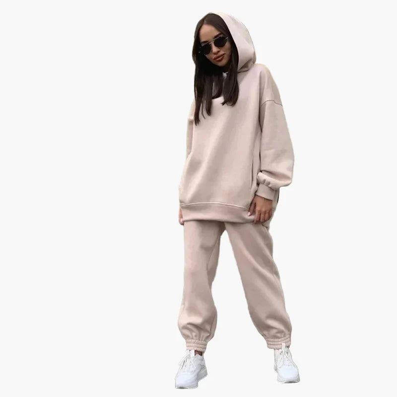 Women's Oversize Hoodie Jogging Suit Two-Piece Set Leisure Street Style