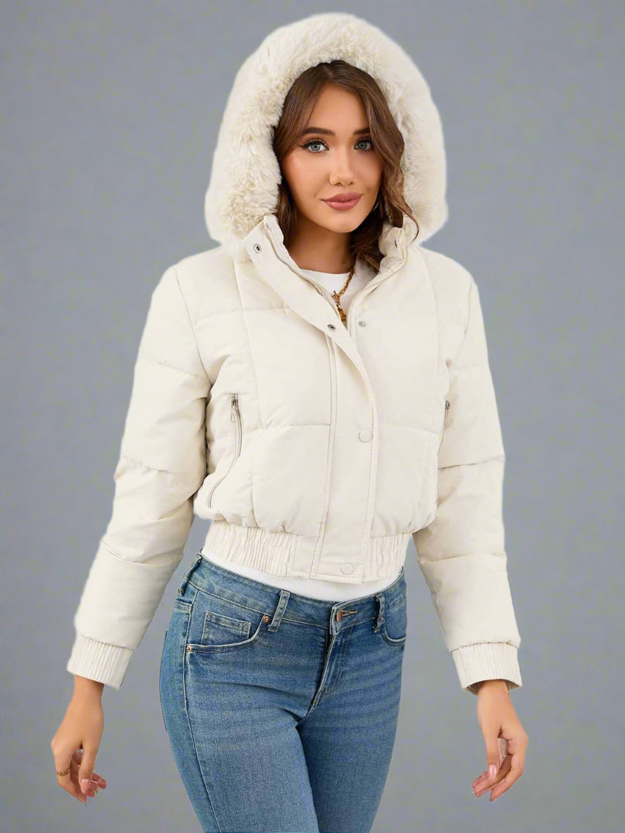 Slim cut quilted jacket made of cotton