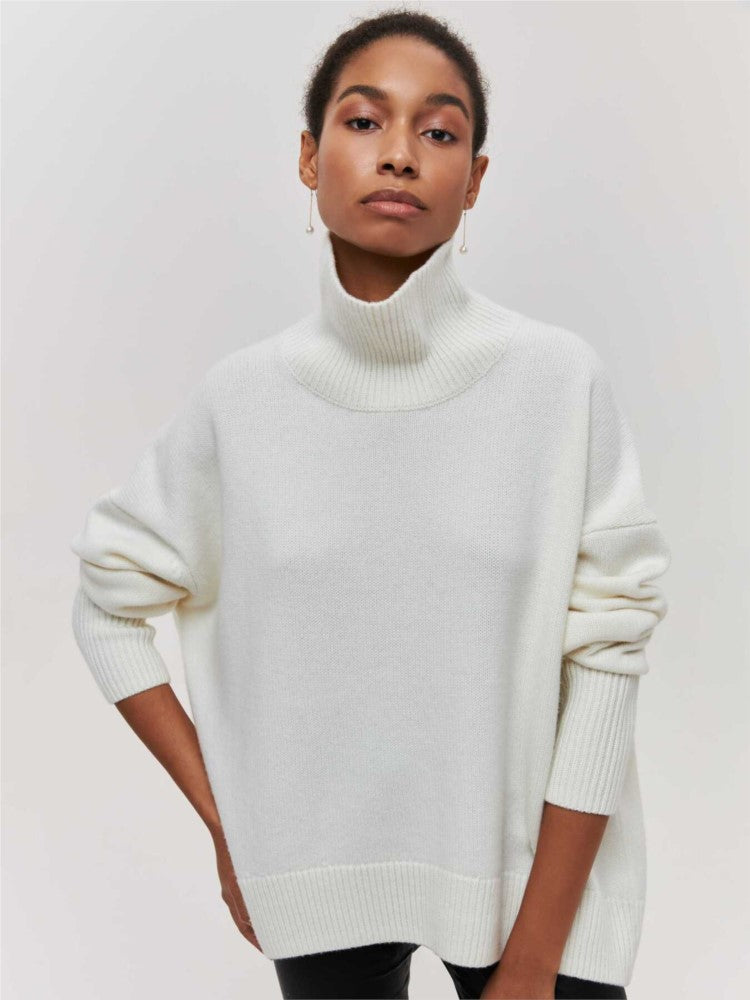 Stylish women's turtleneck sweater