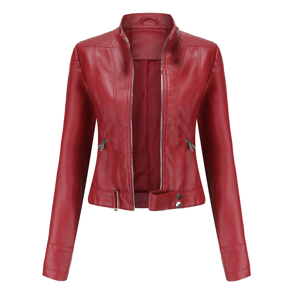 Women's Stand-up Collar Jacket | Slim Fit