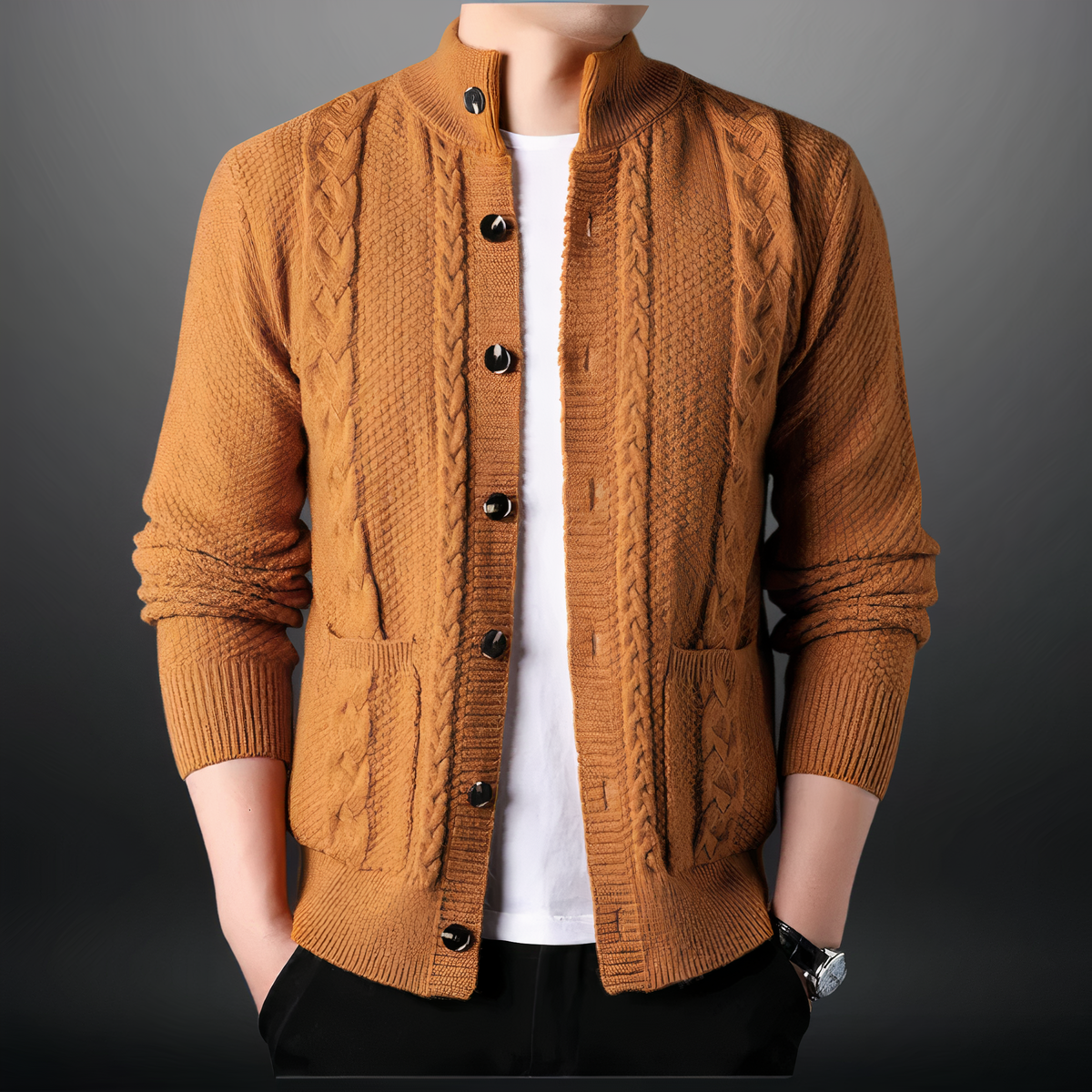 Fashion knitted cardigan for men - Toby