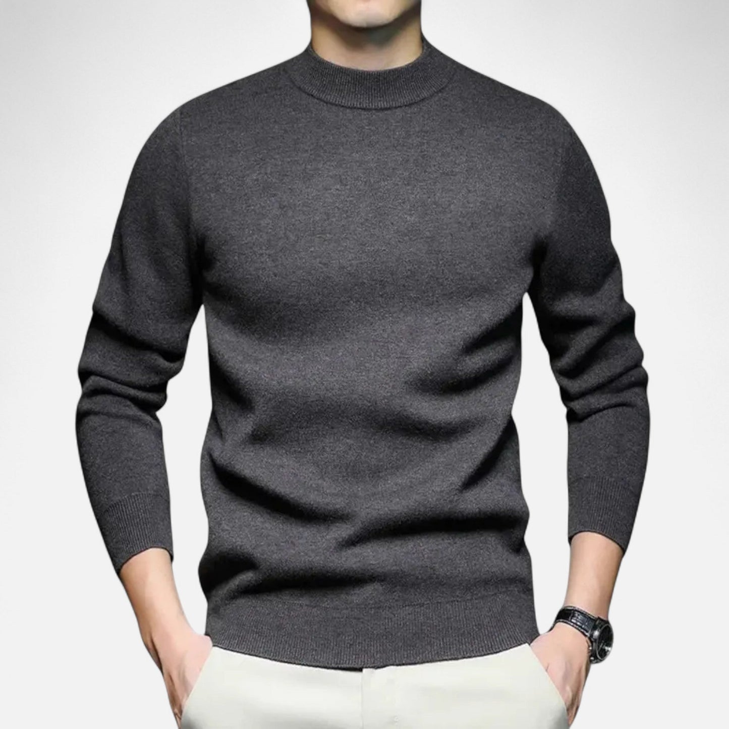 Ancient World | Men's Classic Comfort Round Neck Knit Sweater