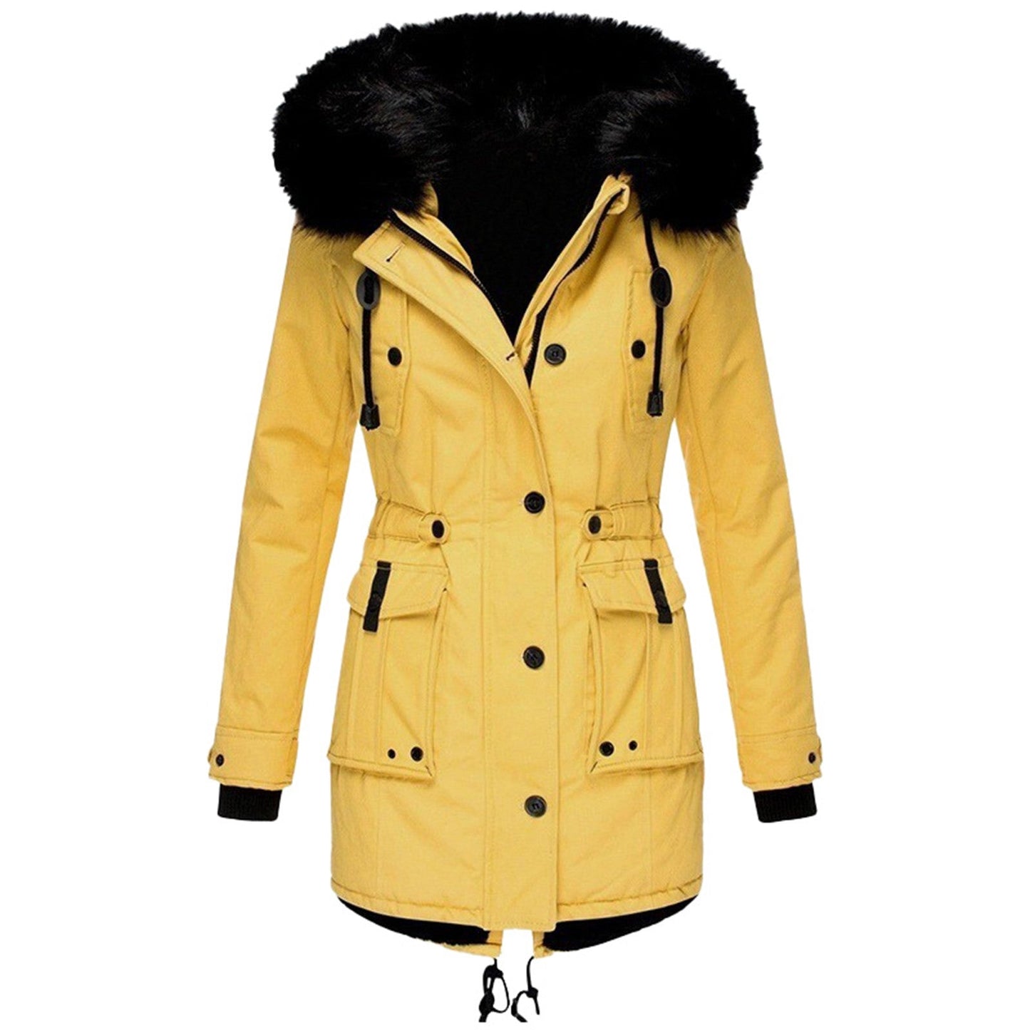 Women's Winter Parka | With Hood & Waist Drawstring