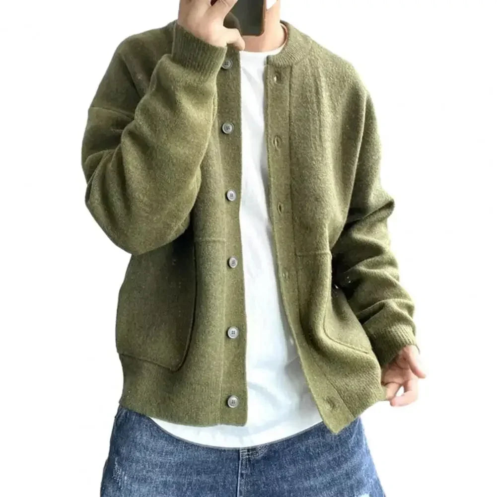 Warmer knitted pullover men