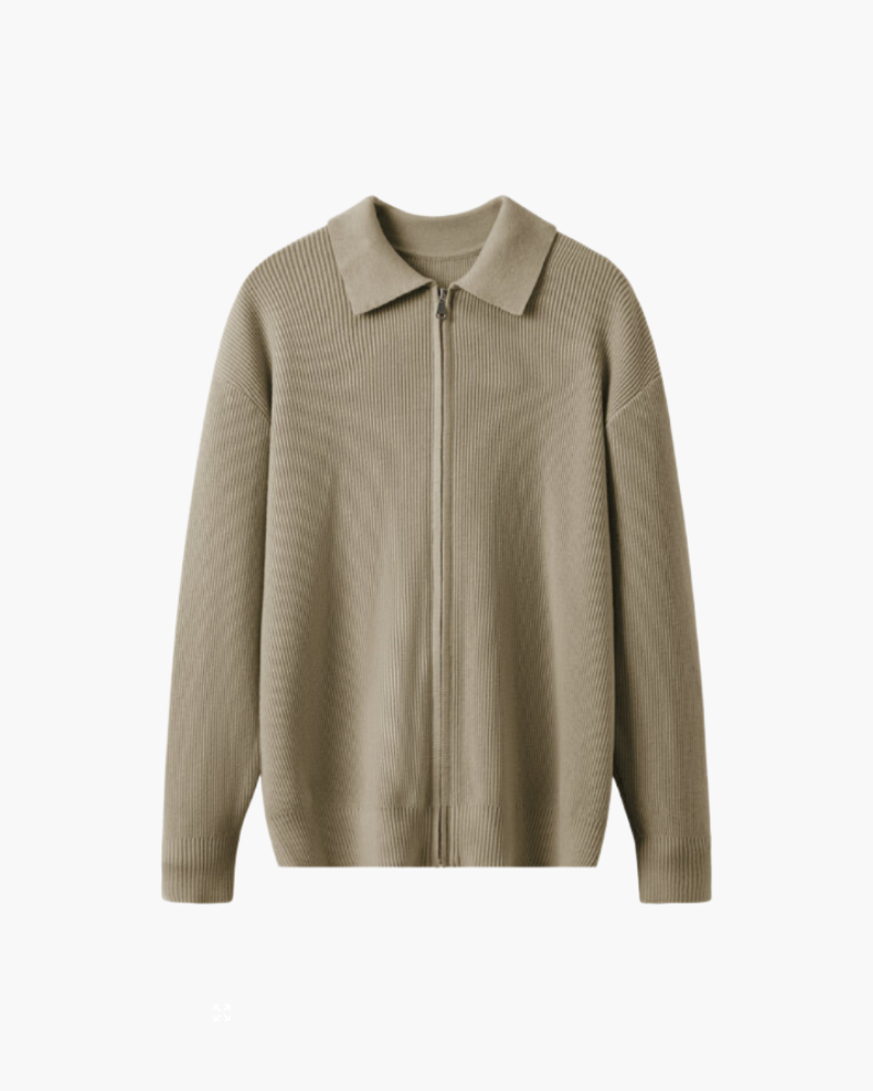 Wool vest men with zipper