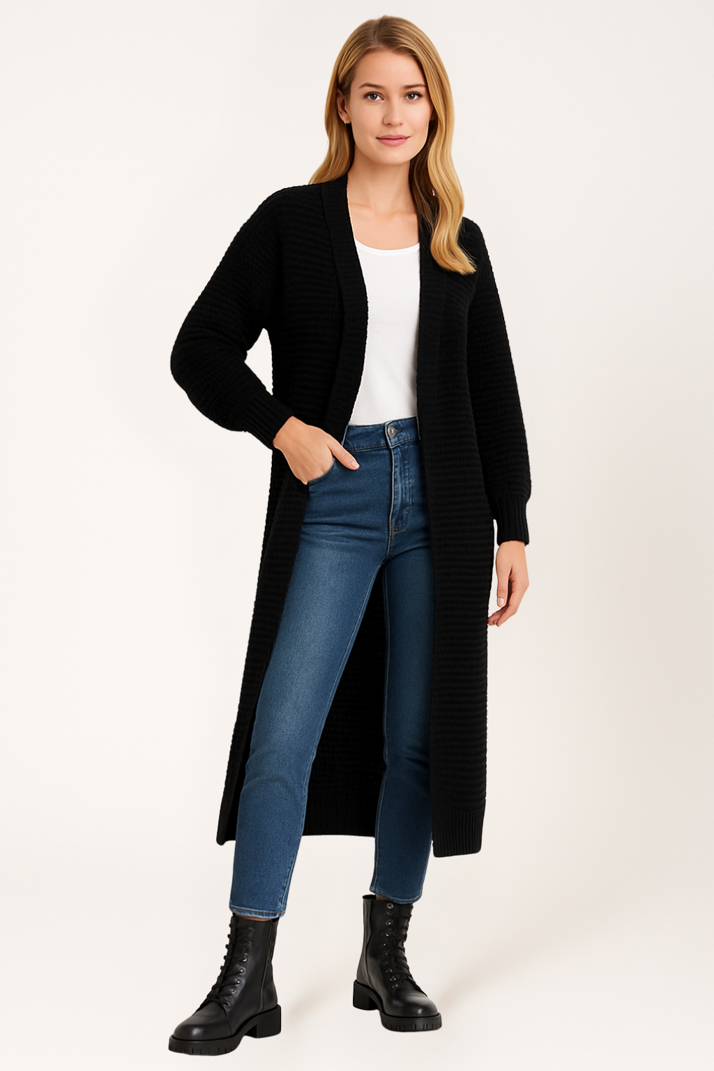 Women’s Knit Cardigan with Long Sleeves
