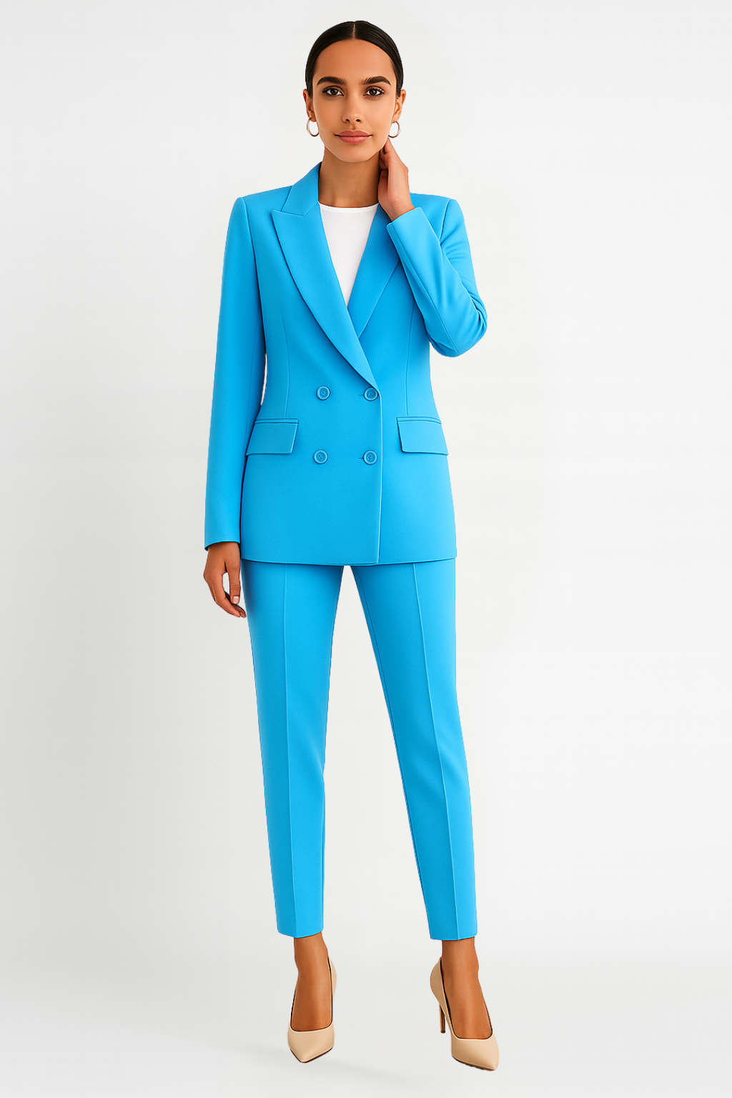 Women’s Classic Blazer and Tailored Trousers Set