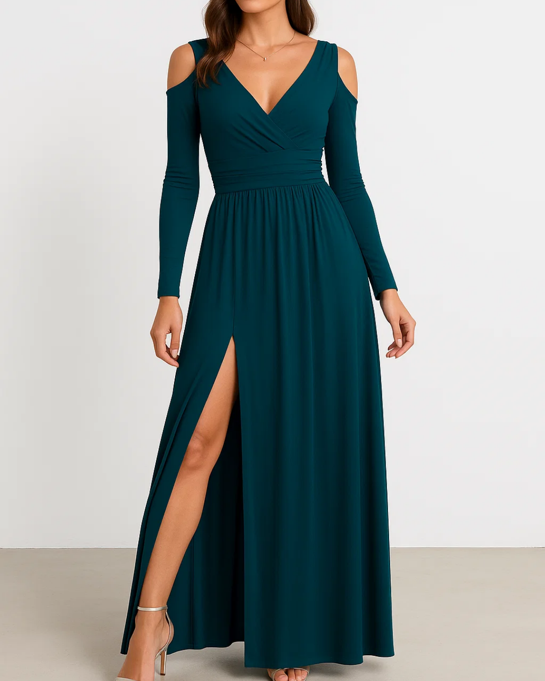 Women's Elegant Maxi Dress with Front Slit