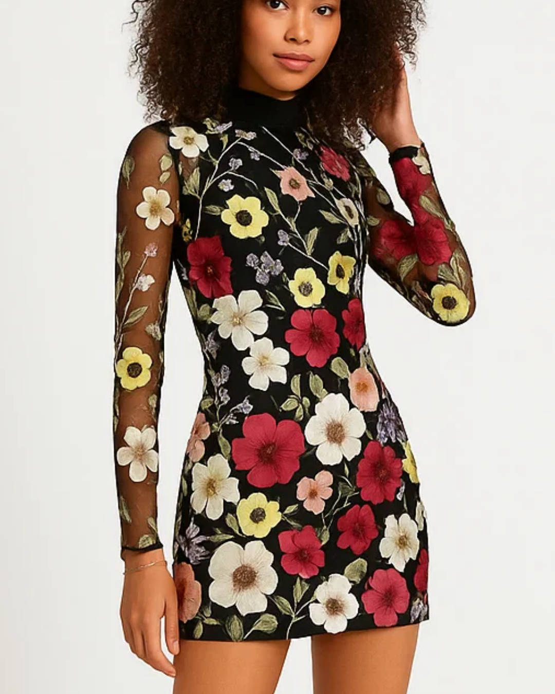 Women's Trendy Floral Mini Dress