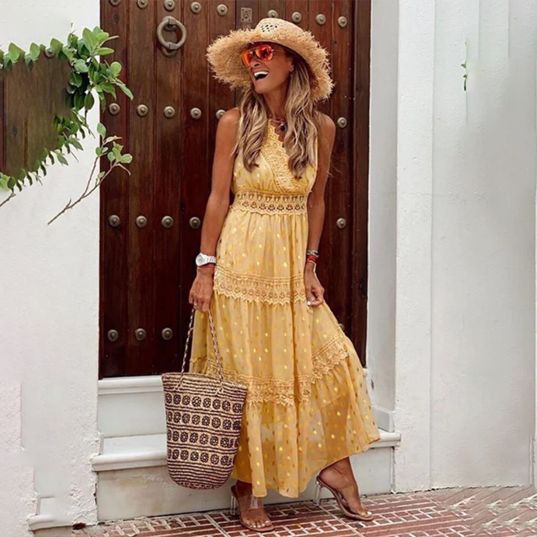 Beatrix | Women's Boho Dress Made of Cotton for Summer Events