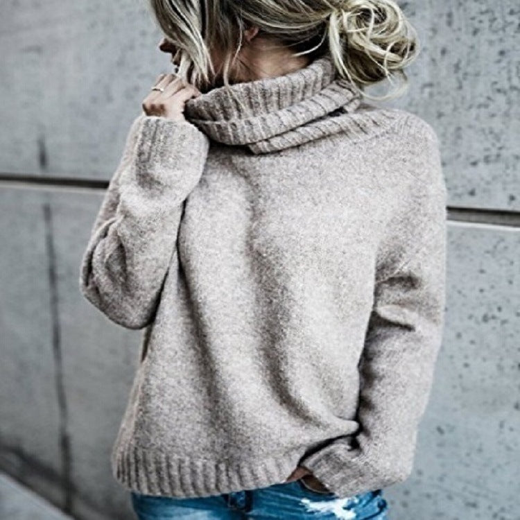 Winter Turtleneck Sweater Made of Soft Knit