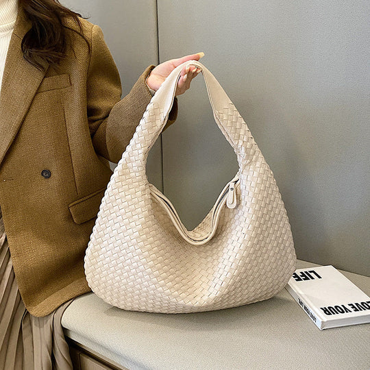 Braided Oko Leather Mary Shoulder Bag
- TrendAura