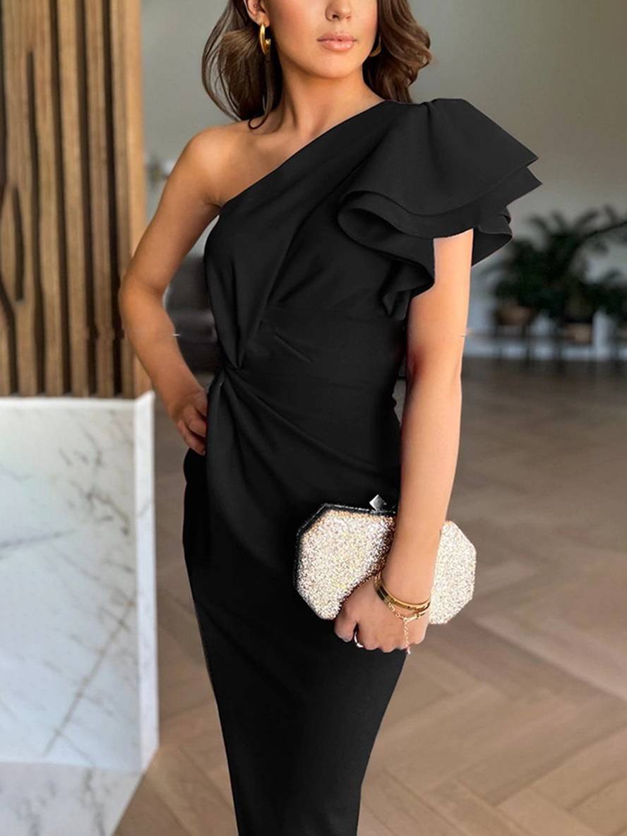 Thalia | Fitted Evening Dress With Slit – Elegance And Seduction