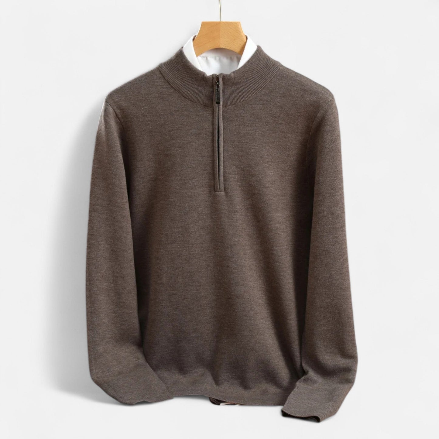 Ancient World | Men's Half-Zip Merino Wool Premium Sweater