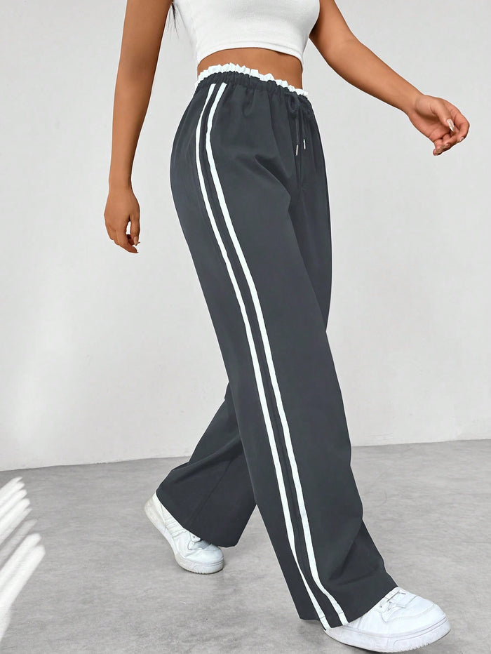 Dimphy | Elegant high-waisted straight pants