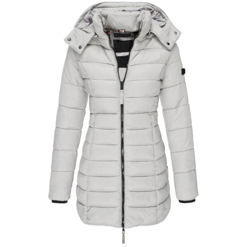 Women’s Long Down Jacket | Hooded Cut