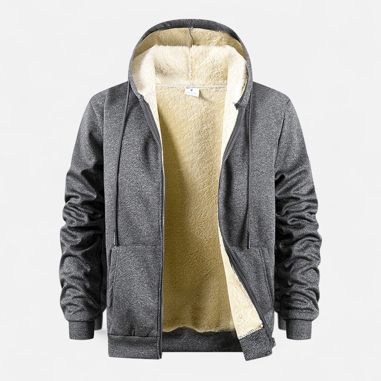 Ancient World | Men's Zip-Up Hoodie Jacket Lined with Fleece