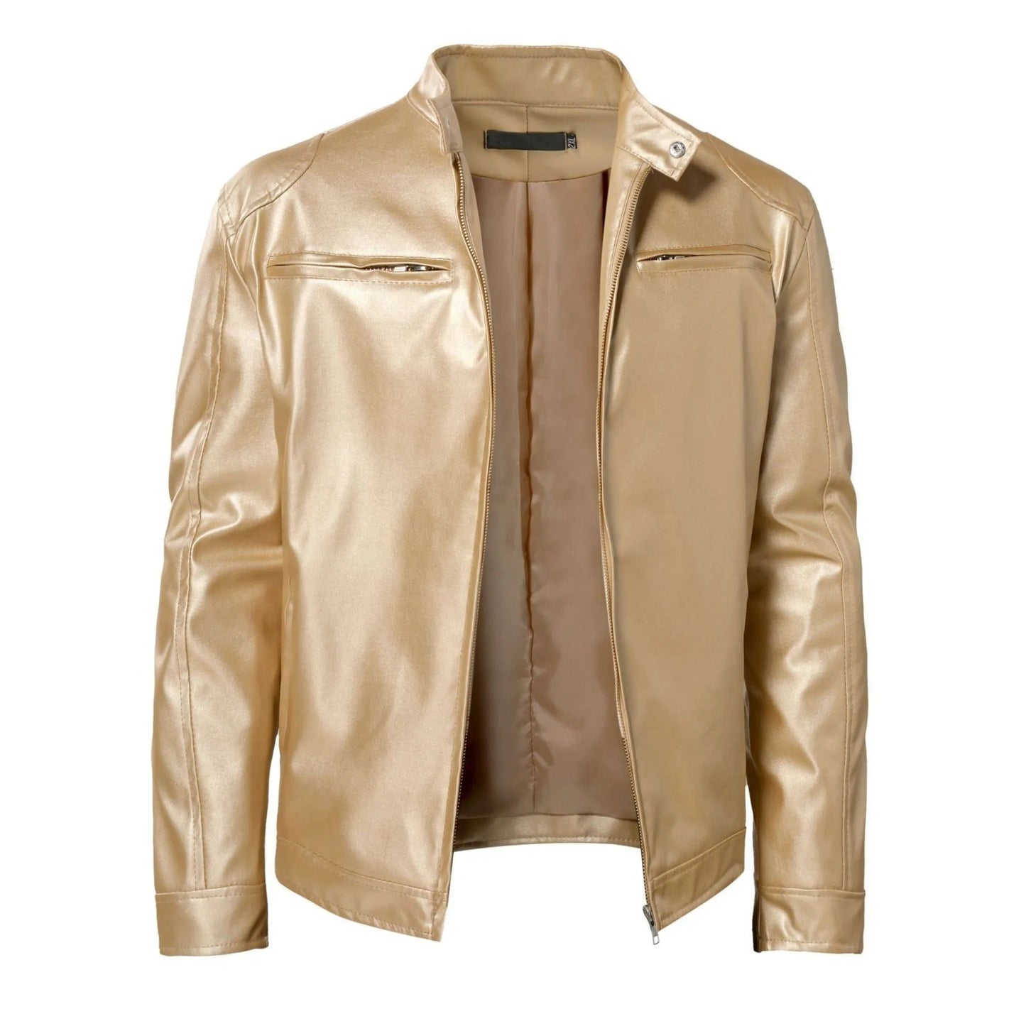 Brodie jacket in PU leather with stand-up collar