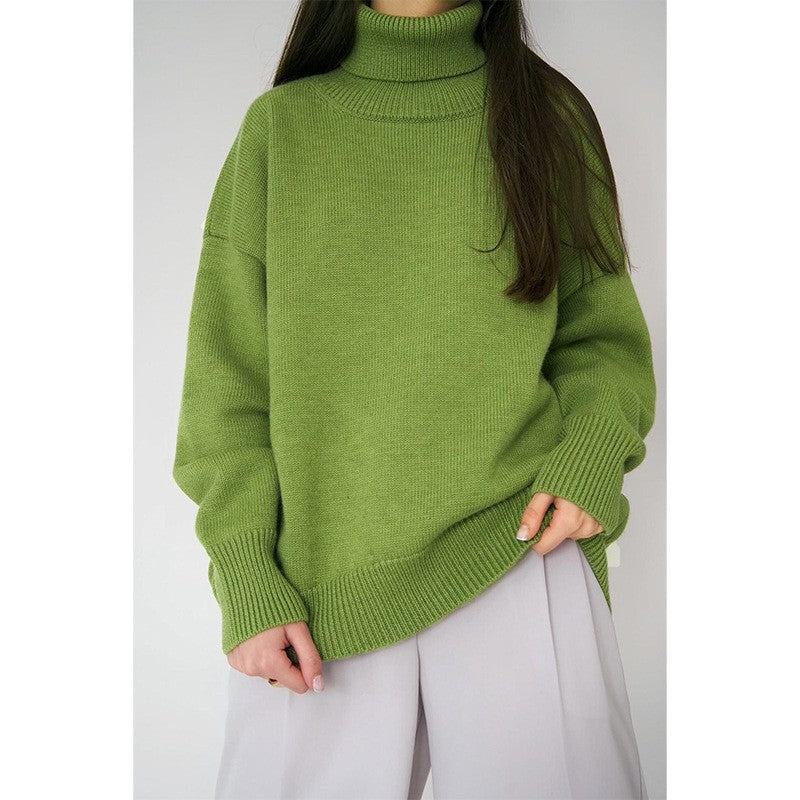 Women's knitted turtleneck sweater