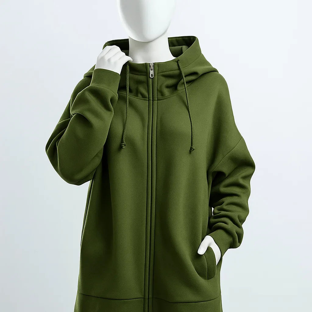 Women’s Long Zip Hoodie | Casual