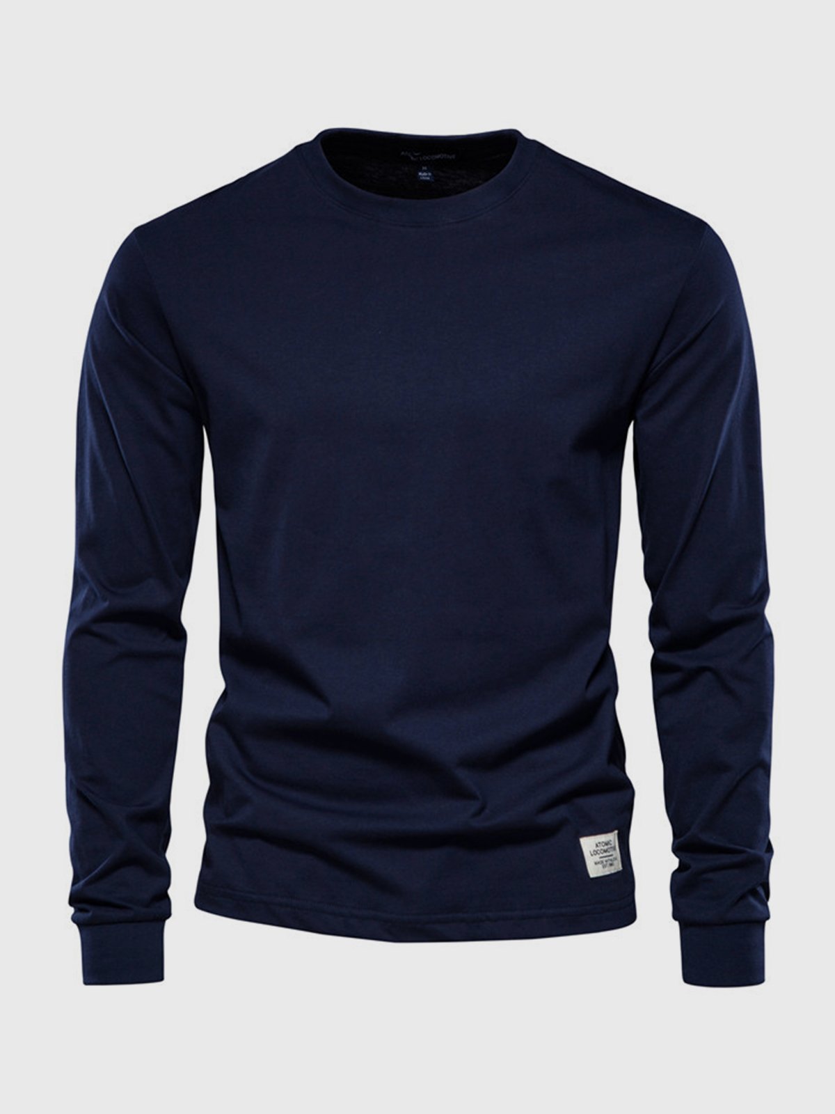 Sepp | Long-sleeve cotton shirt with round neckline for men