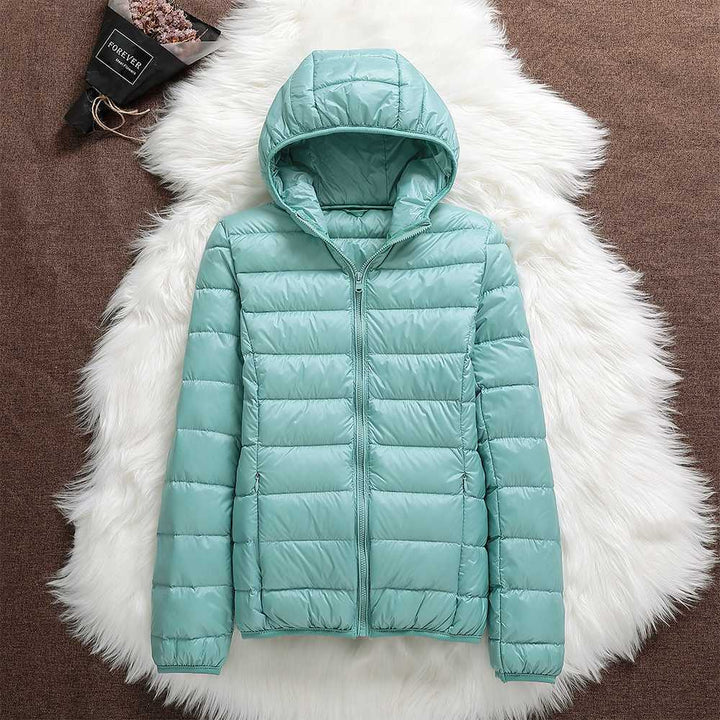 Women's Short Winter Puffer Jacket | With Hood
