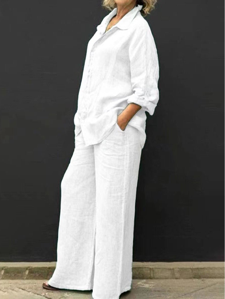 Elegant cotton and linen suit - chic and comfortable workwear