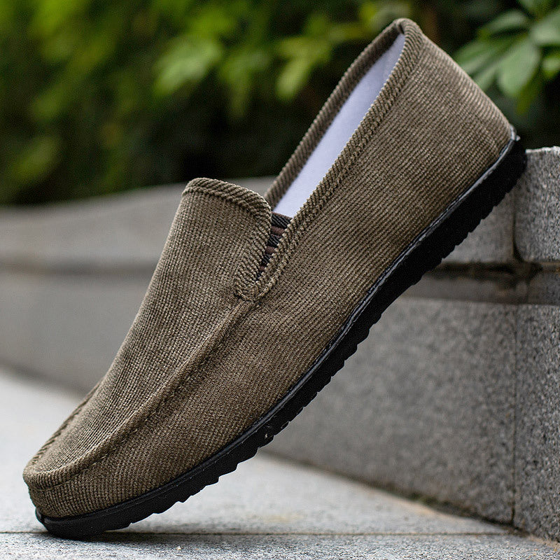 Corduroy Loafers for Men with Non-Slip Sole - Comfortable and Durable