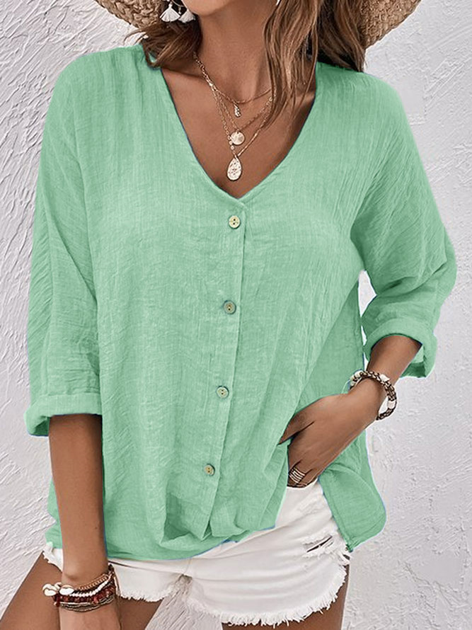 Sarah | Airy linen shirt with buttons