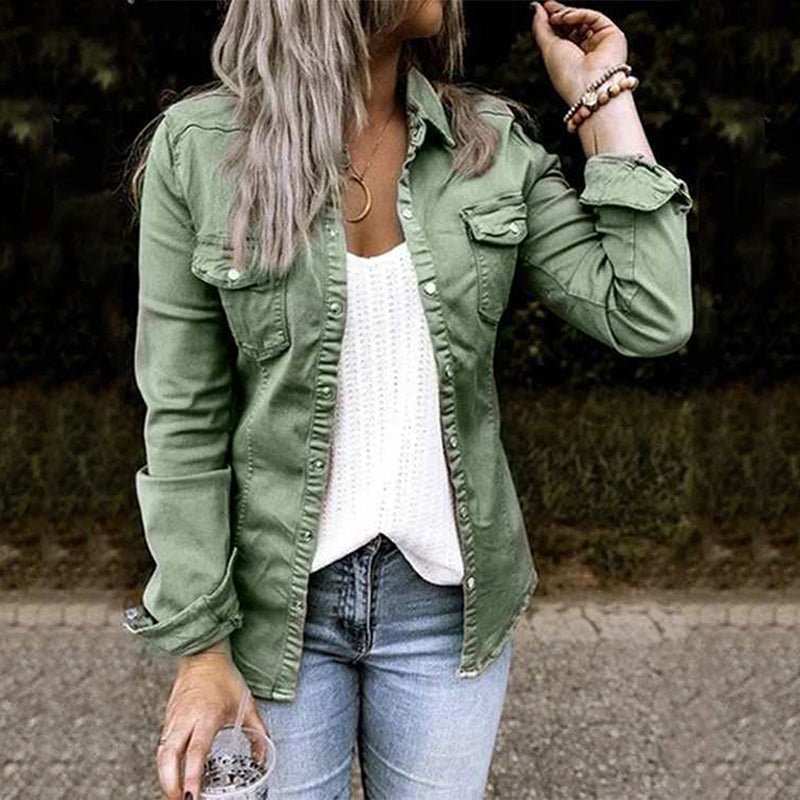 Elegant denim jacket for women - Elisa