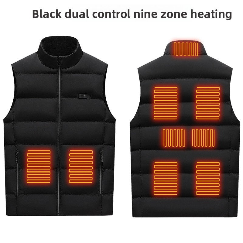 Unisex Smart Heated Vest – USB Rechargeable Heated Jacket for Men and Women – 3 Adjustable Heat Levels – Lightweight, Windproof and Breathable Thermal Gilet