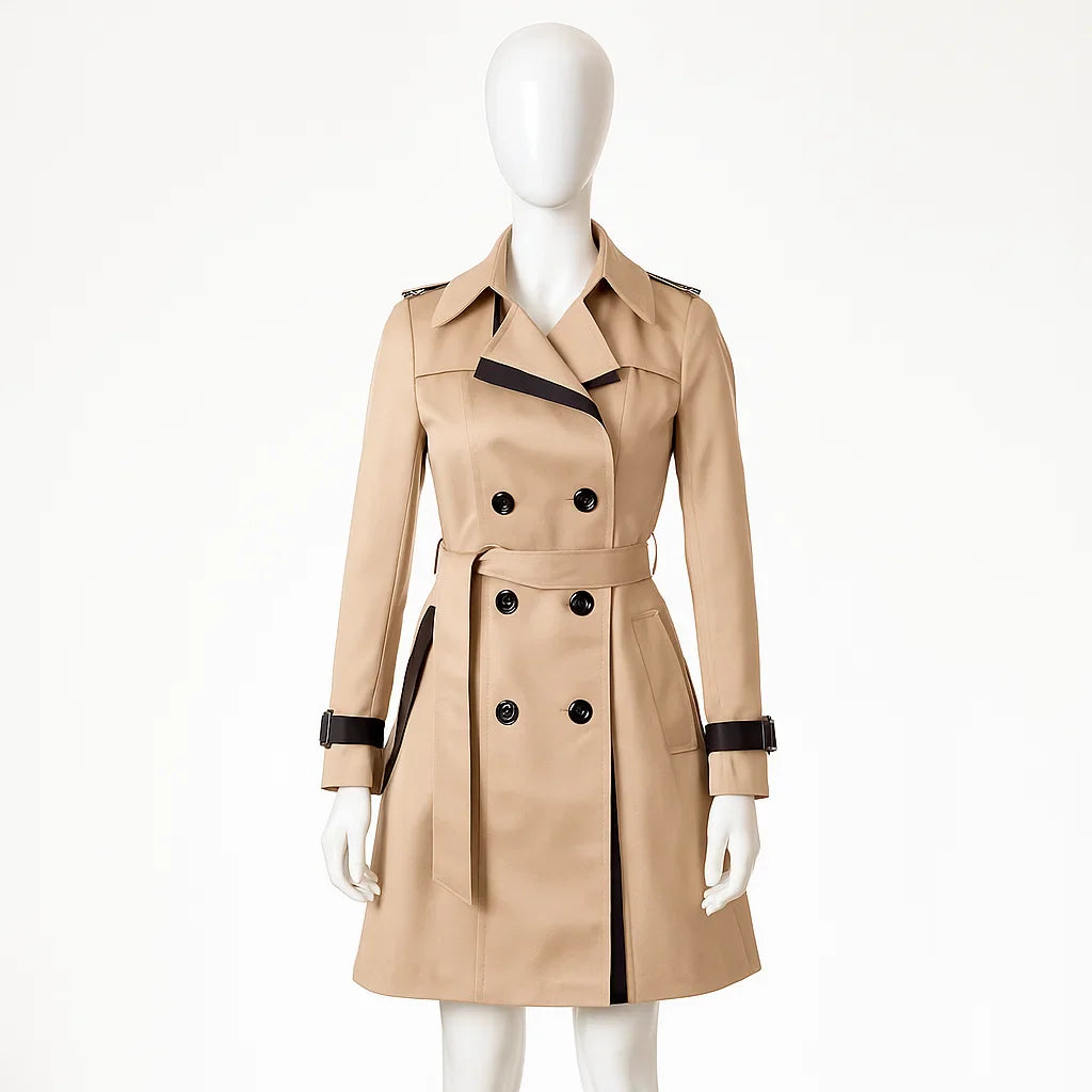 Women’s Double-Breasted Trench Coat | Elegant