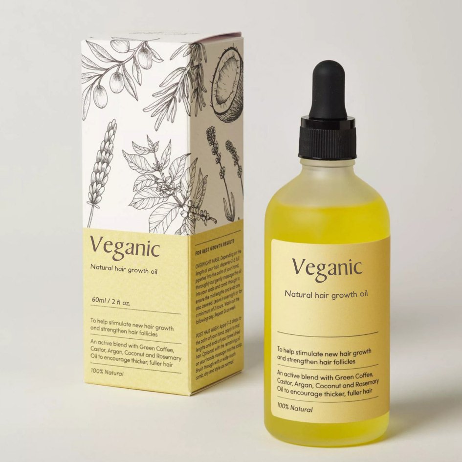 Vegan hair growth oil | 100% natural serum | Castor | Argan | Coconut - TrendAura