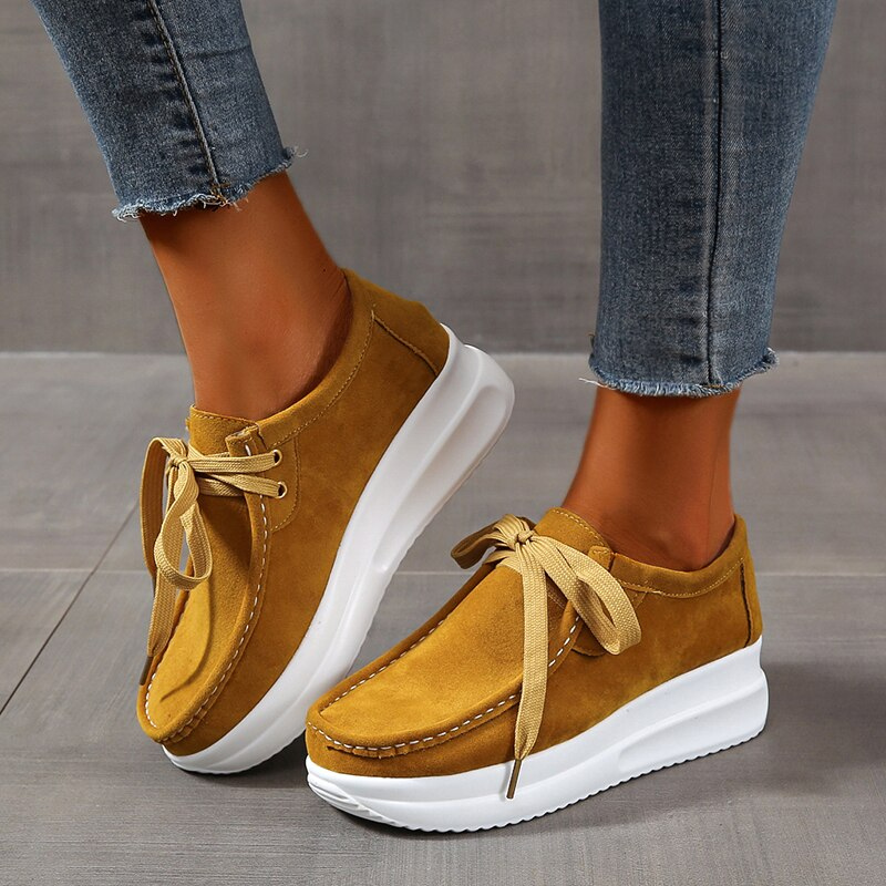 Dahlia | Stylish Chunky Suede Shoes