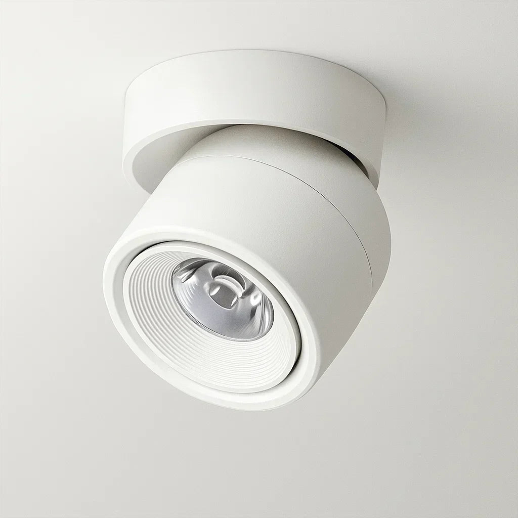 Adjustable LED spot for ceiling in aluminum