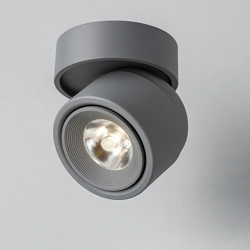 Adjustable LED spot for ceiling in aluminum