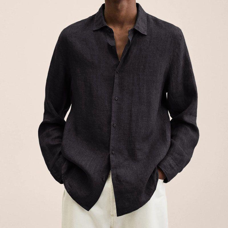 Nordisk Flair Men's Linen Shirt Relaxed Fit Natural Fibers Classic Button Closure