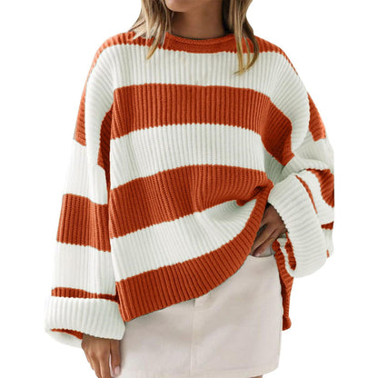 Casual striped sweater for women