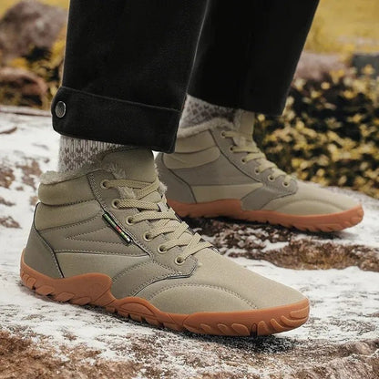 Barefoot Feel Winter Boots With Arch Support For Couples, Cozy Fleece Lined, Flexible Comfort