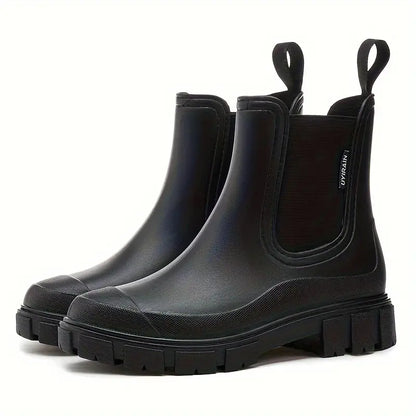 Women’s Waterproof Rain Boots with Slip-Resistant Lug Sole