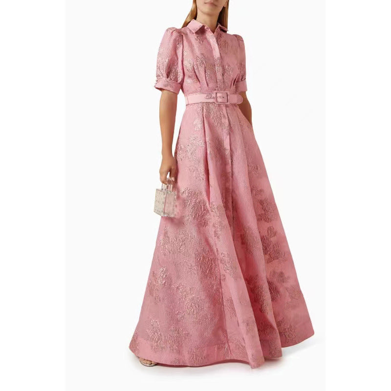 Women's Elegant A-Line Maxi Dress for Festive Occasions and Events