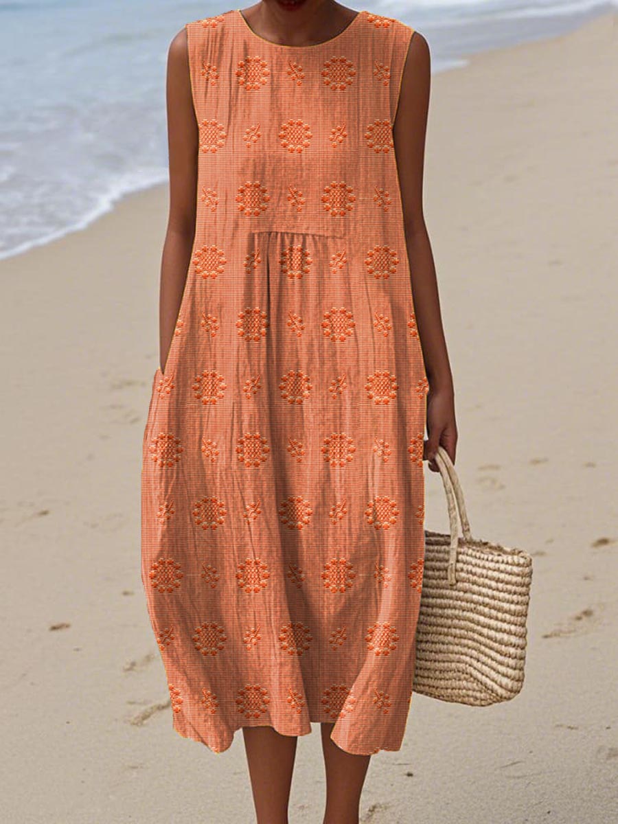 Olivia – Textured Midi Dress