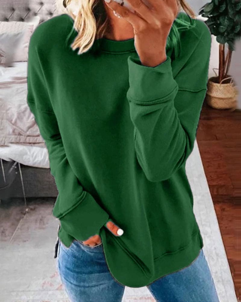Women Loose Cotton Polyester Pullover Sweater For Everyday Comfort And Casual Style